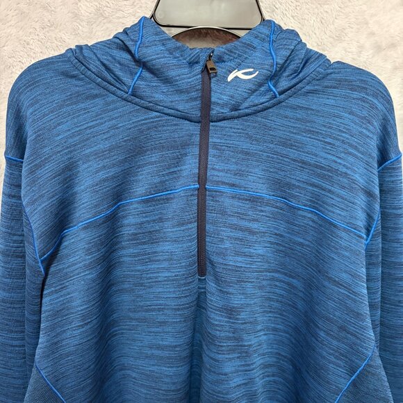 KJUS Sweatshirt Mens XL Liam Hooded Midlayer Wool Blend Stretch Pullover Logo - Picture 2 of 11